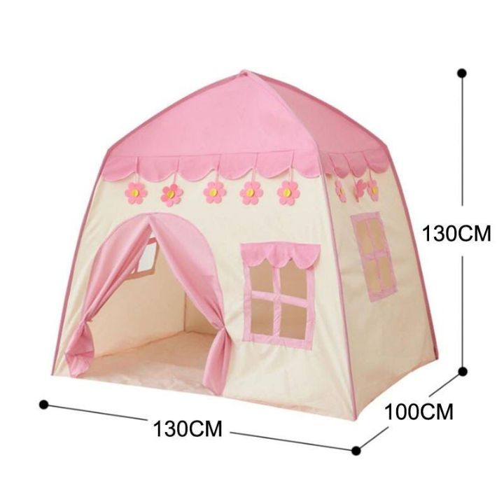 kids castle play tent - pink