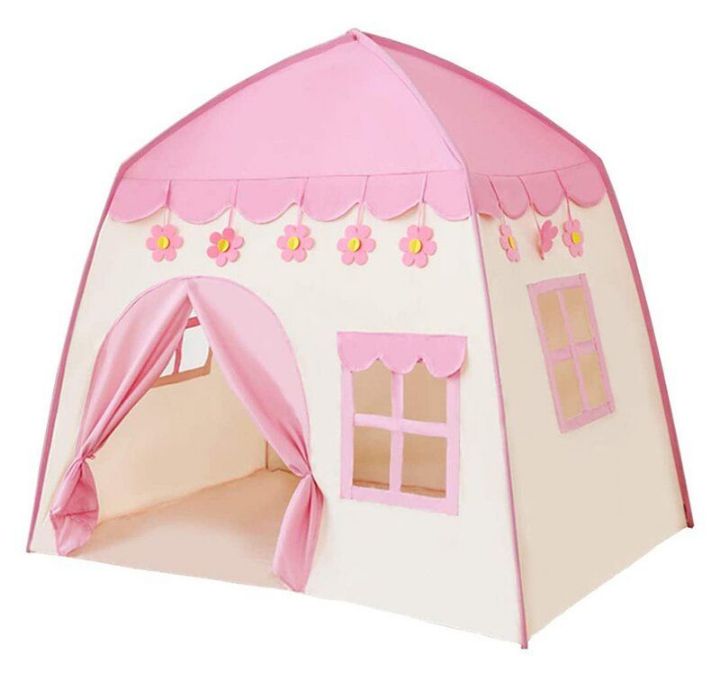 kids castle play tent - pink