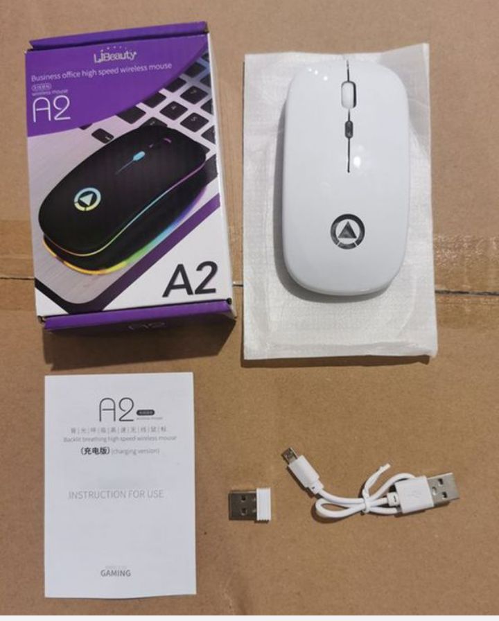 ultra thin and soft ( quite) clicks wireless LED rechargeable mouse