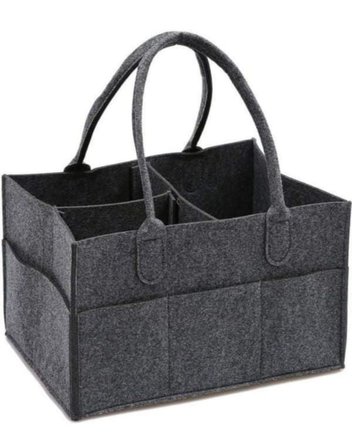 baby diaper caddy bag - black