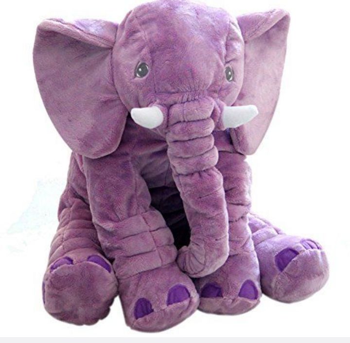 plush elephant pillow purple ( 40 cm )