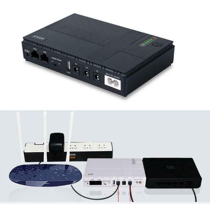 10400 mah black mini portable dc ups - dc 1018p