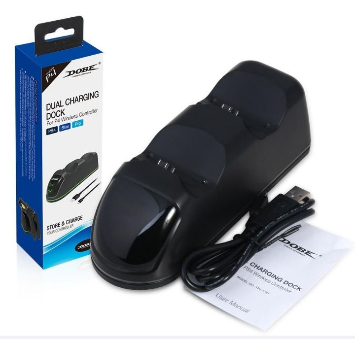 dobedual charging dock for ps4 wireless controller