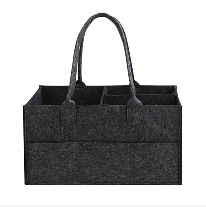 baby diaper caddy bag - black