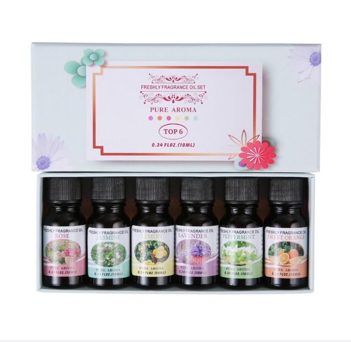 6 bottle set 10 ml essential oil pure aroma fragrance oil air humidifier