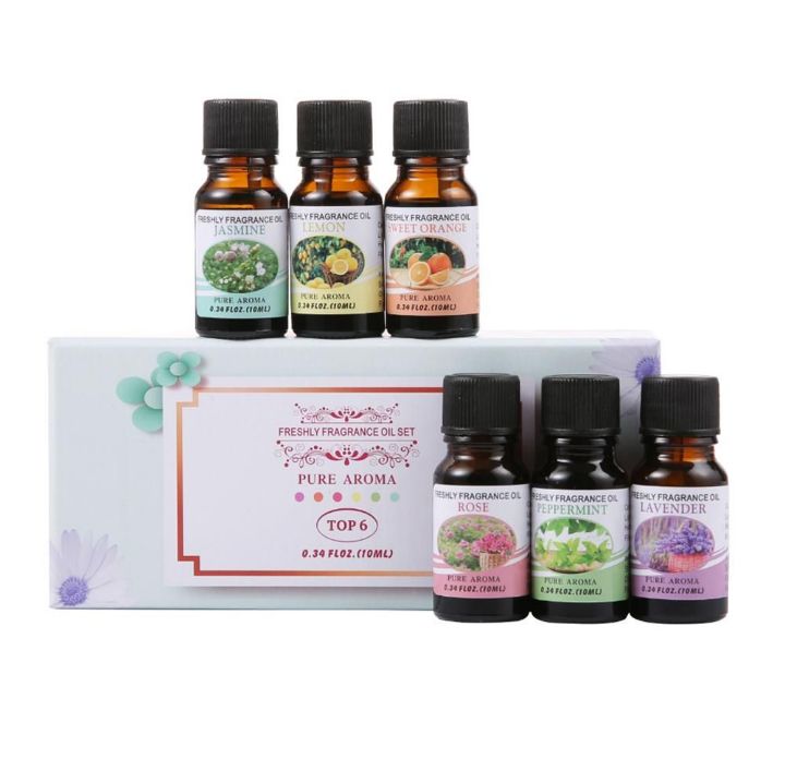 6 bottle set 10 ml essential oil pure aroma fragrance oil air humidifier