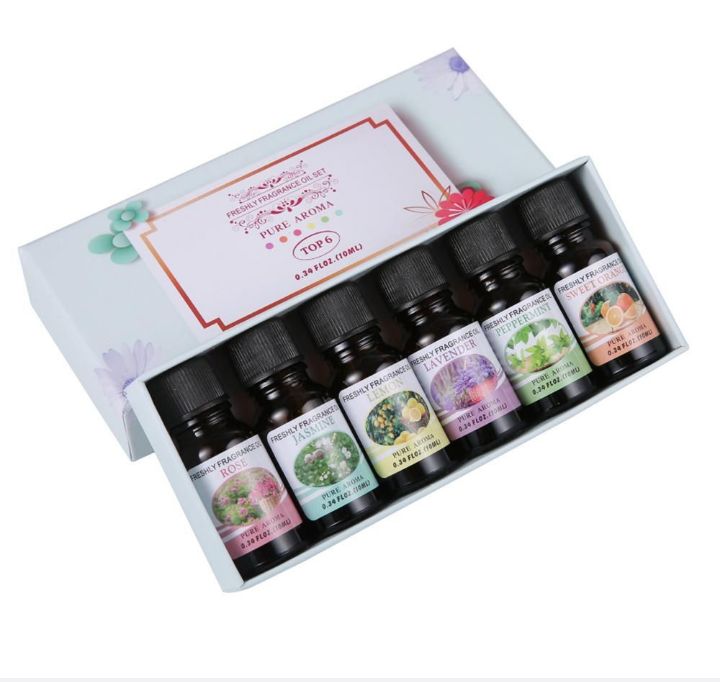 6 bottle set 10 ml essential oil pure aroma fragrance oil air humidifier