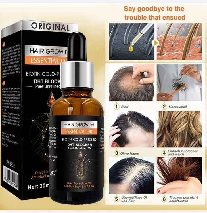 biotin hair growth oil with derma roller