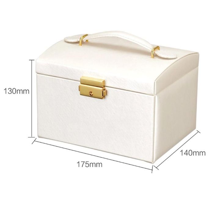 mix box multi functional three layer jewelry storage organizer lockable box