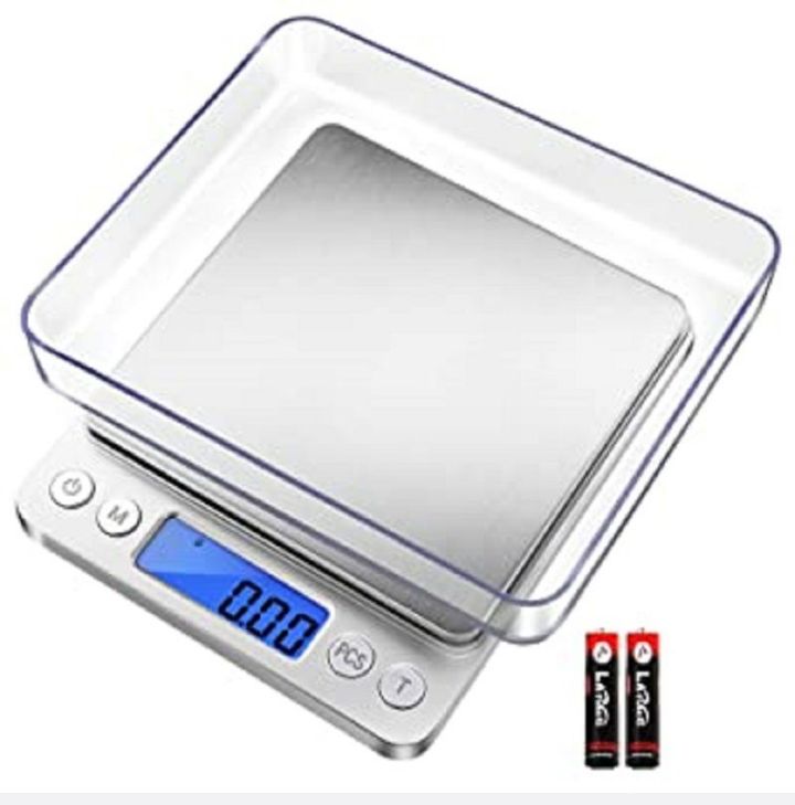 boss accurate 500g / 0.01 g digital pocket scale - 2 batteries included