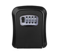 4 digit combination wall mounted safe box for keys - black