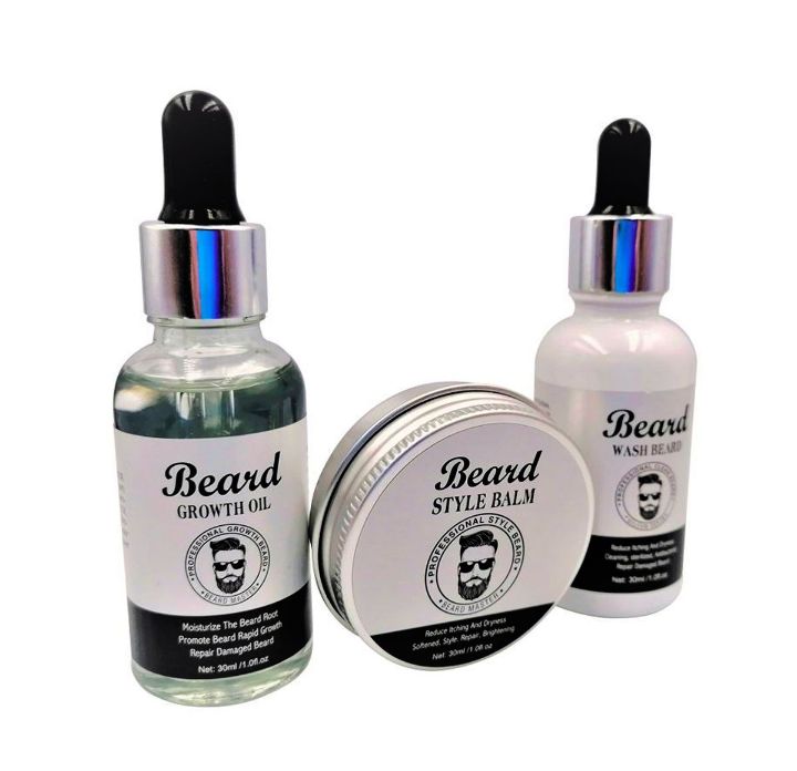 3 piece mens beard grooming set