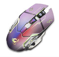 X 8 ERGONOMIC WIRELESS 2.4 G , 2400 dpi GAMING MOUSE SILENT - METAL GREY