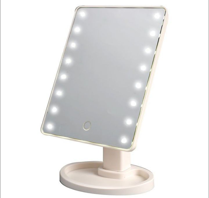 led make up mirror - wite