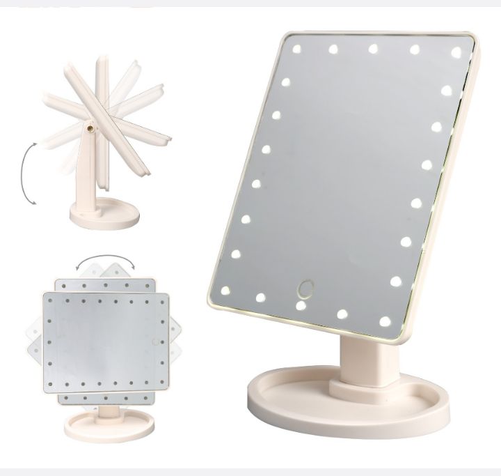 led make up mirror - wite