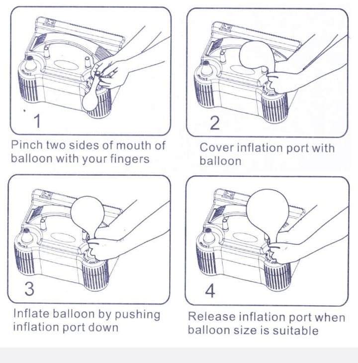 pink electric ballon pump inflator