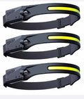 3 pack multifunctional - led rechargable head lamps