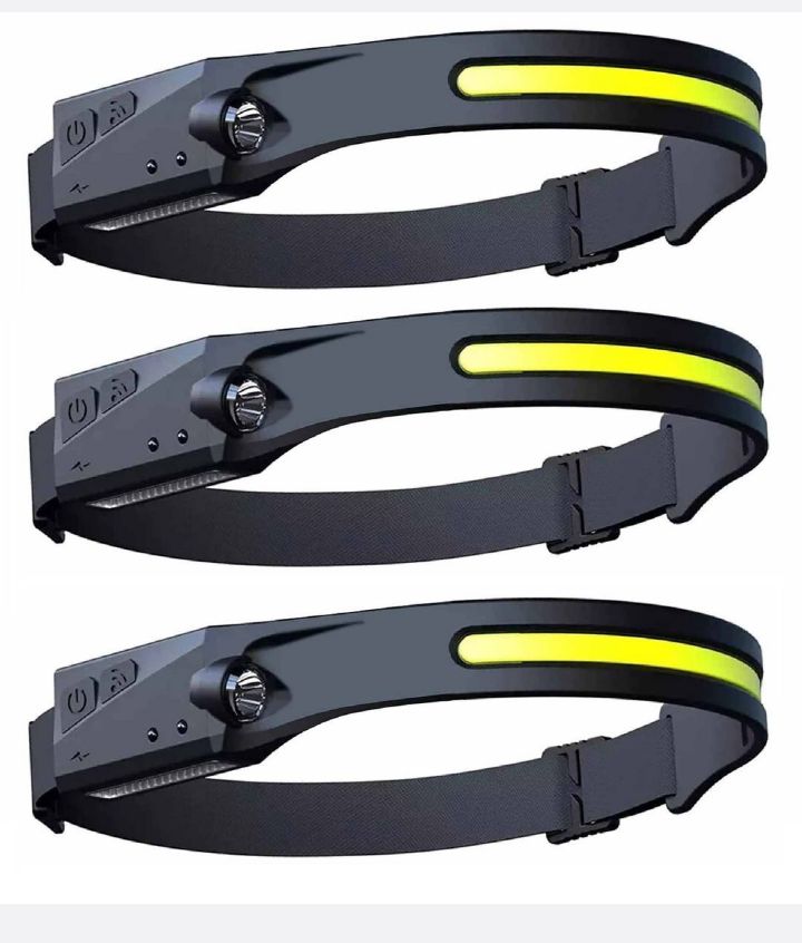 3 pack multifunctional - led rechargable head lamps