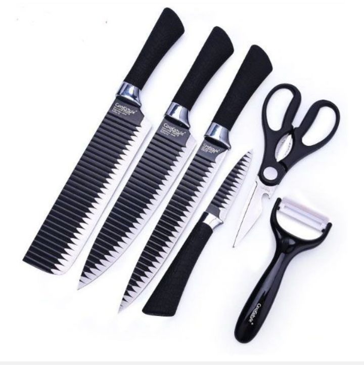 cookstyle stainless steel knief set - 6 pieces