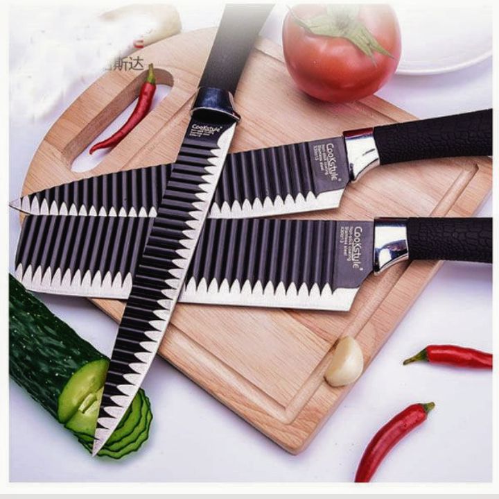 cookstyle stainless steel knief set - 6 pieces